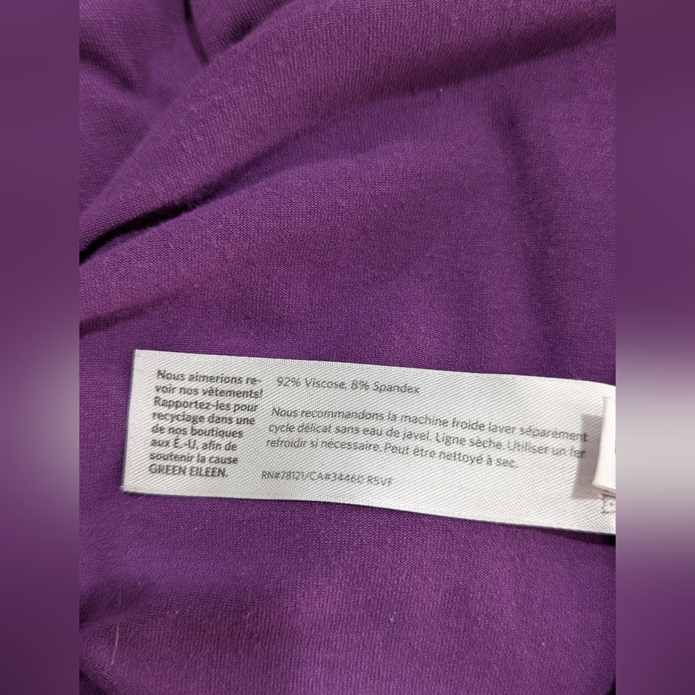 Eileen Fisher Women's Purple Long Sleeve Shirt Size Large Viscose Stretch *GUC* - Picture 10 of 11